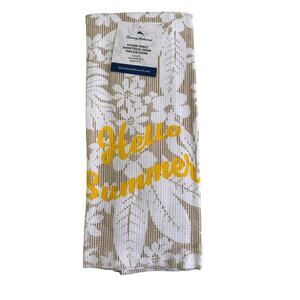 Tommy Bahama Kitchen Towel Set of 2 Hello Summer Floral 16"x28" Tropical Beachy